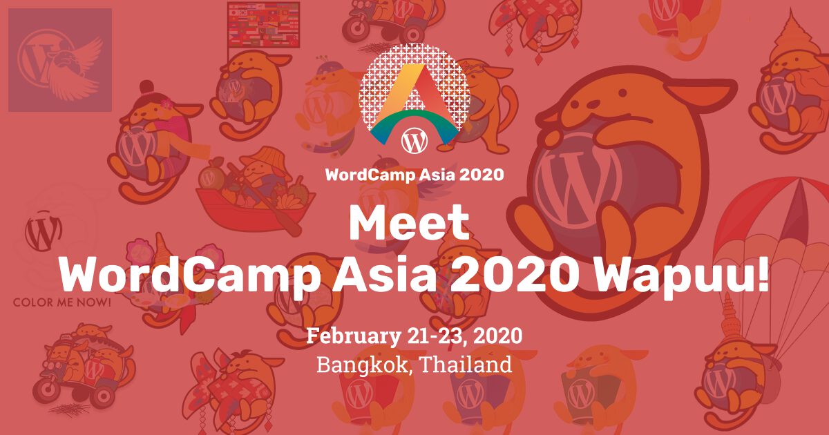 WordCamp Asia 2020 の Wapuu デザインに選ばれました